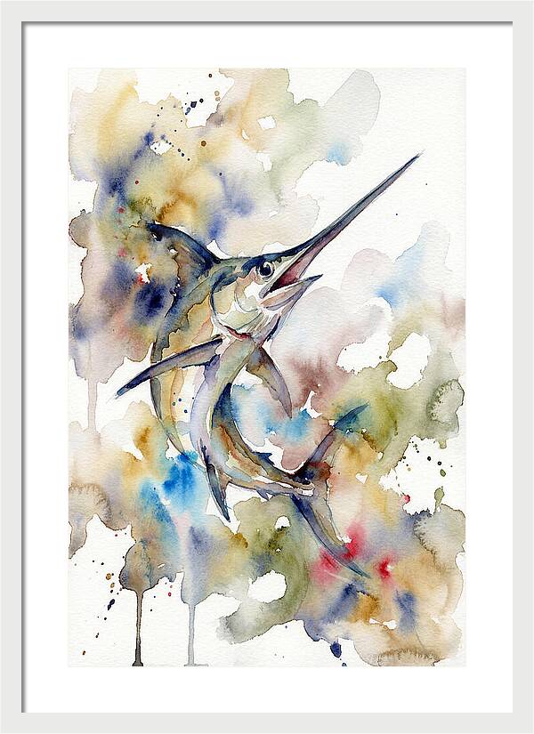 Swordfish In Watercolor Splendor