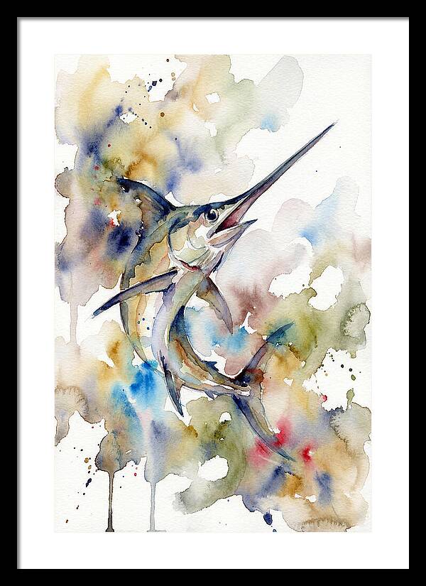 Swordfish In Watercolor Splendor