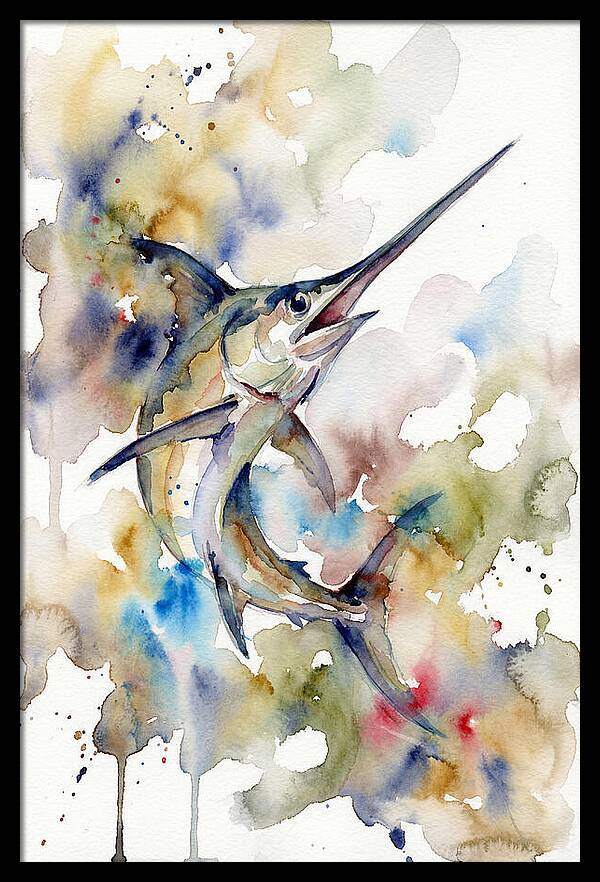 Swordfish In Watercolor Splendor