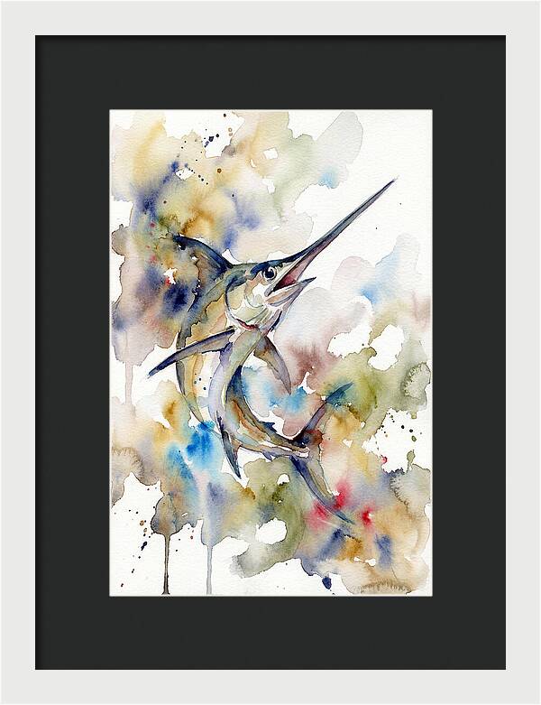 Swordfish In Watercolor Splendor