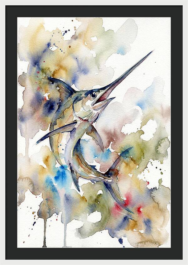 Swordfish In Watercolor Splendor