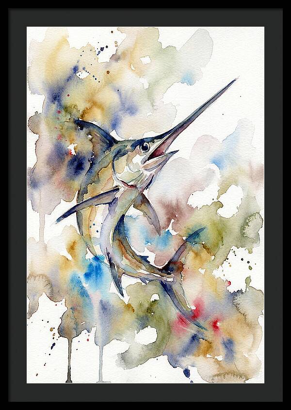 Swordfish In Watercolor Splendor