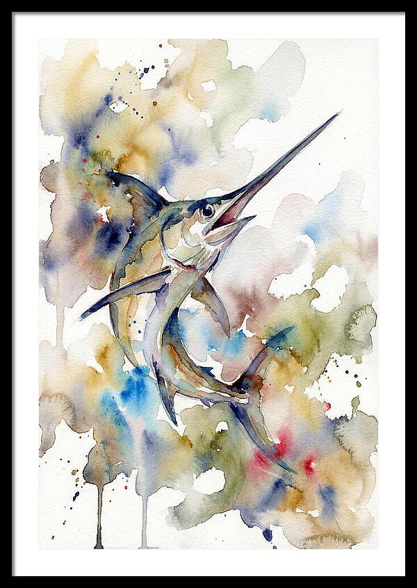 Swordfish In Watercolor Splendor
