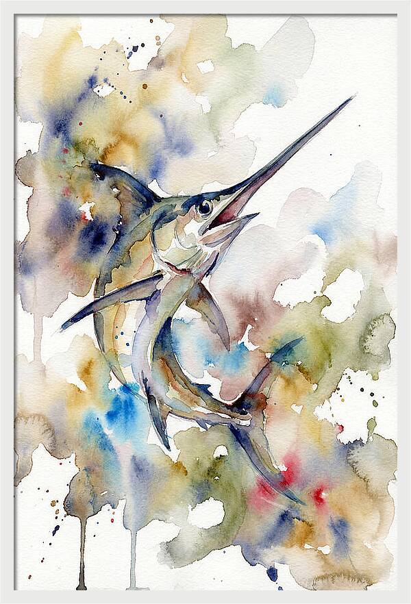 Swordfish In Watercolor Splendor