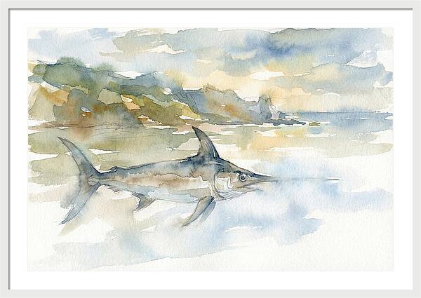 Swordfish Swimming In Tranquil Waters