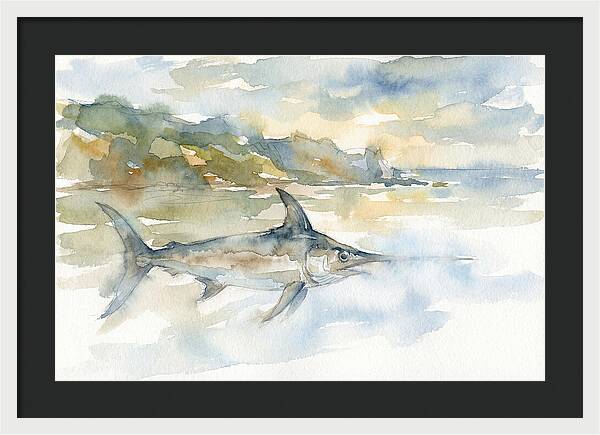 Swordfish Swimming In Tranquil Waters