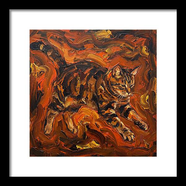 Tabby Cat In Expressionist Style