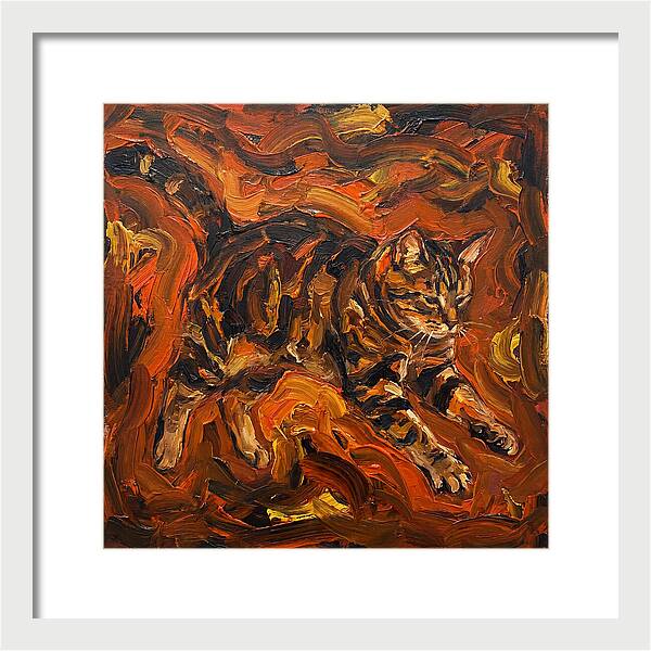 Tabby Cat In Expressionist Style