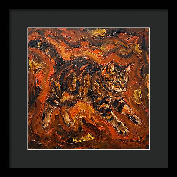 Tabby Cat In Expressionist Style