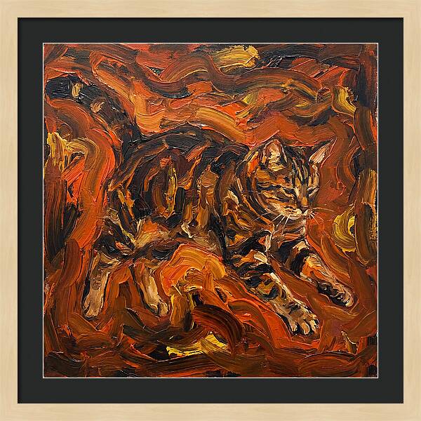 Tabby Cat In Expressionist Style