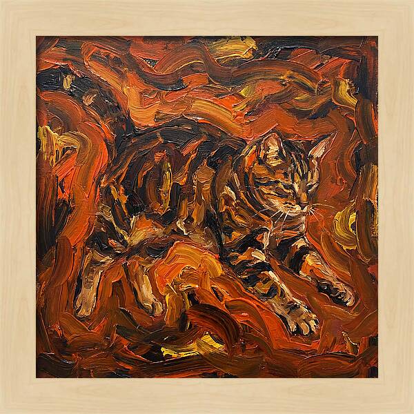 Tabby Cat In Expressionist Style