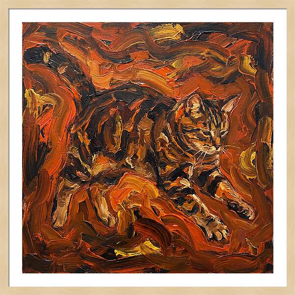 Tabby Cat In Expressionist Style