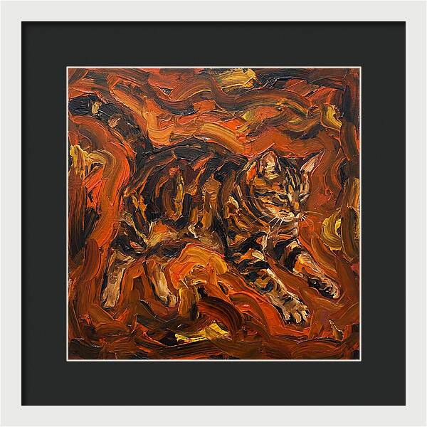 Tabby Cat In Expressionist Style