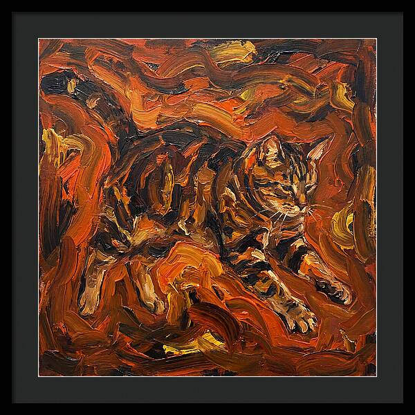 Tabby Cat In Expressionist Style