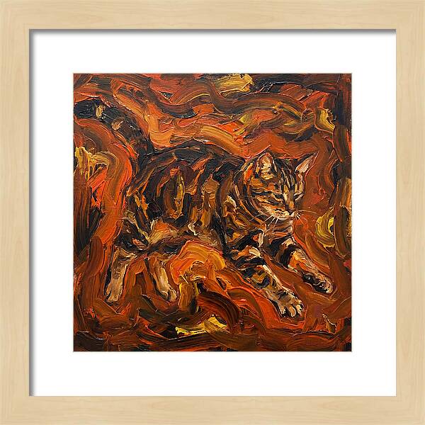 Tabby Cat In Expressionist Style