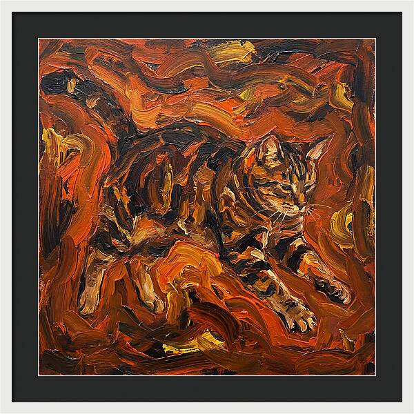 Tabby Cat In Expressionist Style