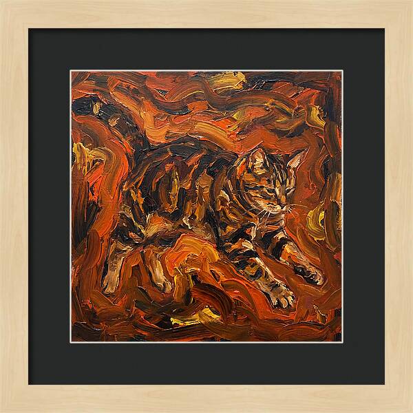 Tabby Cat In Expressionist Style