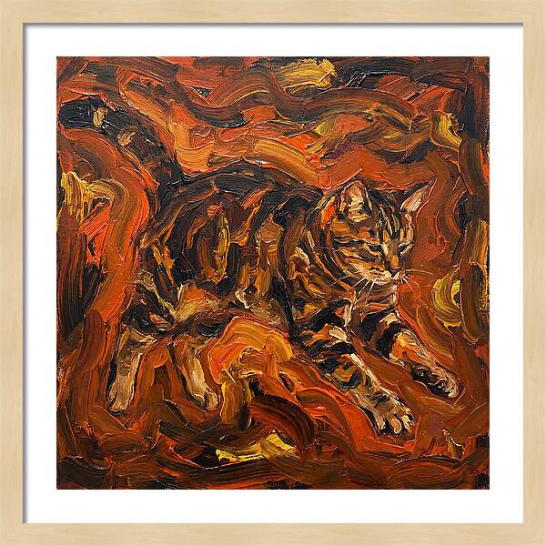 Tabby Cat In Expressionist Style