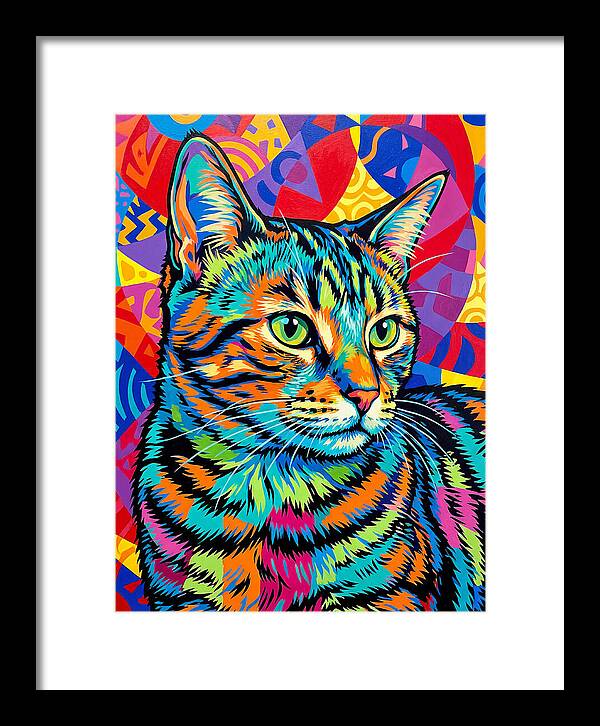 Tabby Cat In Vibrant Colors