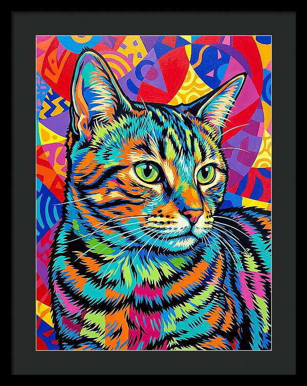 Tabby Cat In Vibrant Colors