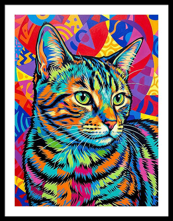 Tabby Cat In Vibrant Colors
