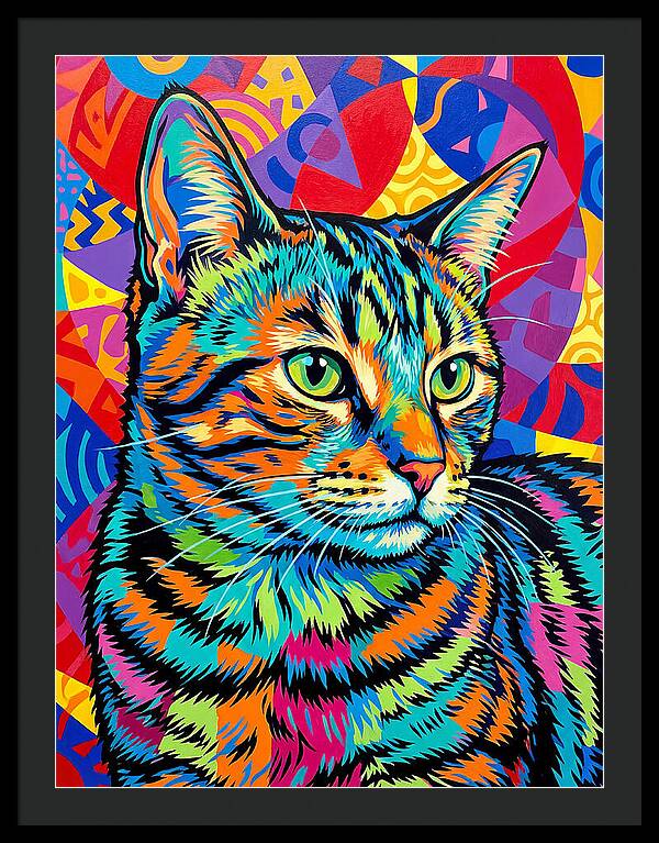 Tabby Cat In Vibrant Colors