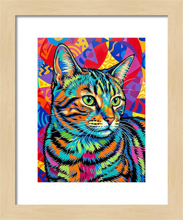 Tabby Cat In Vibrant Colors