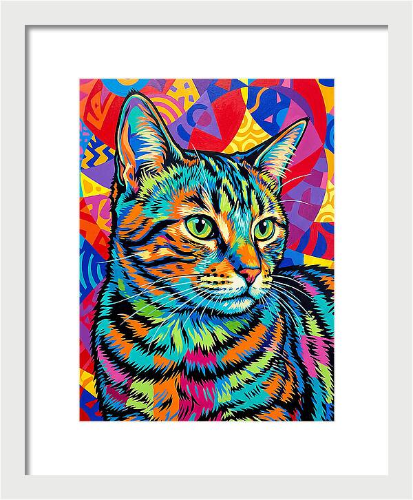 Tabby Cat In Vibrant Colors
