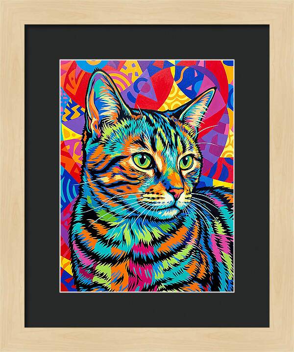Tabby Cat In Vibrant Colors
