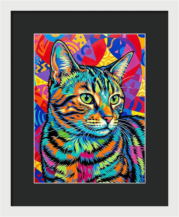 Tabby Cat In Vibrant Colors