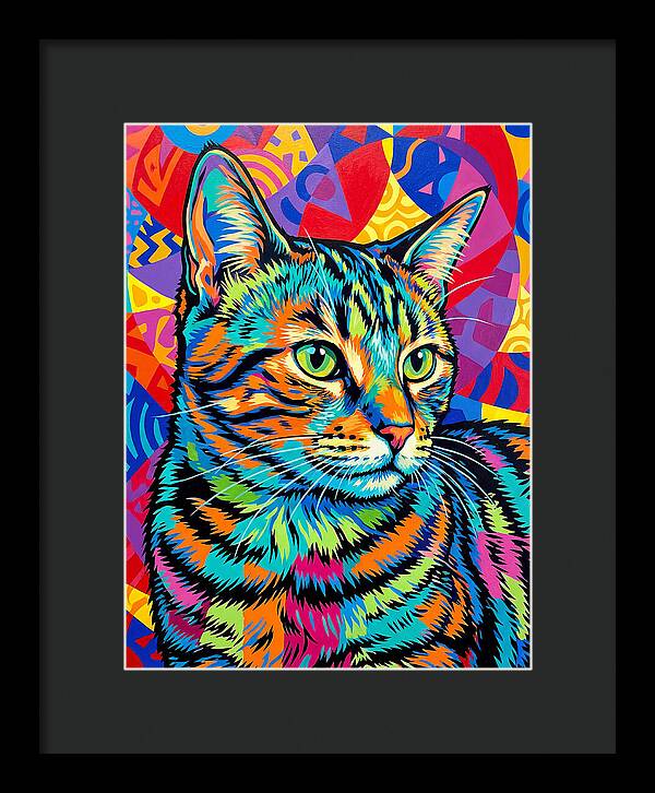 Tabby Cat In Vibrant Colors