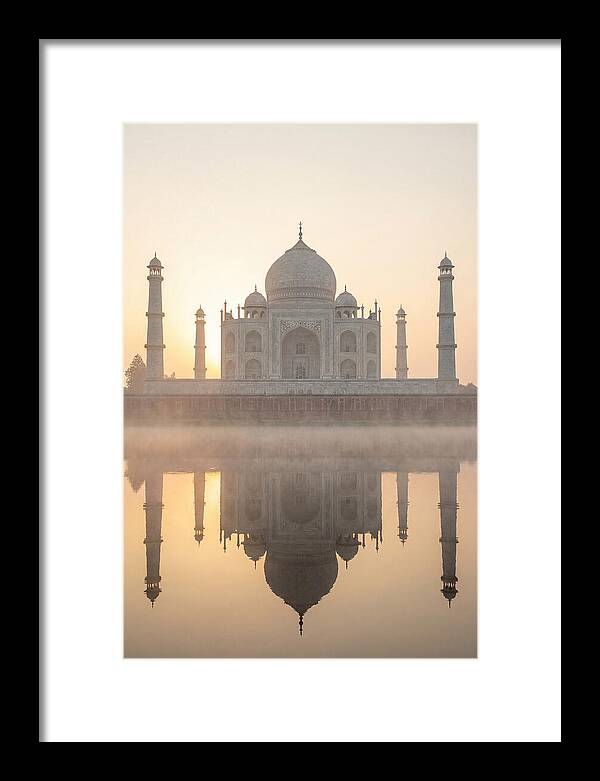 Taj Mahal At Sunrise Reflection