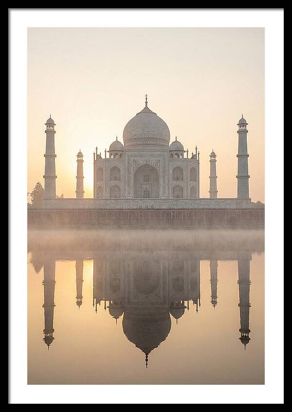 Taj Mahal At Sunrise Reflection