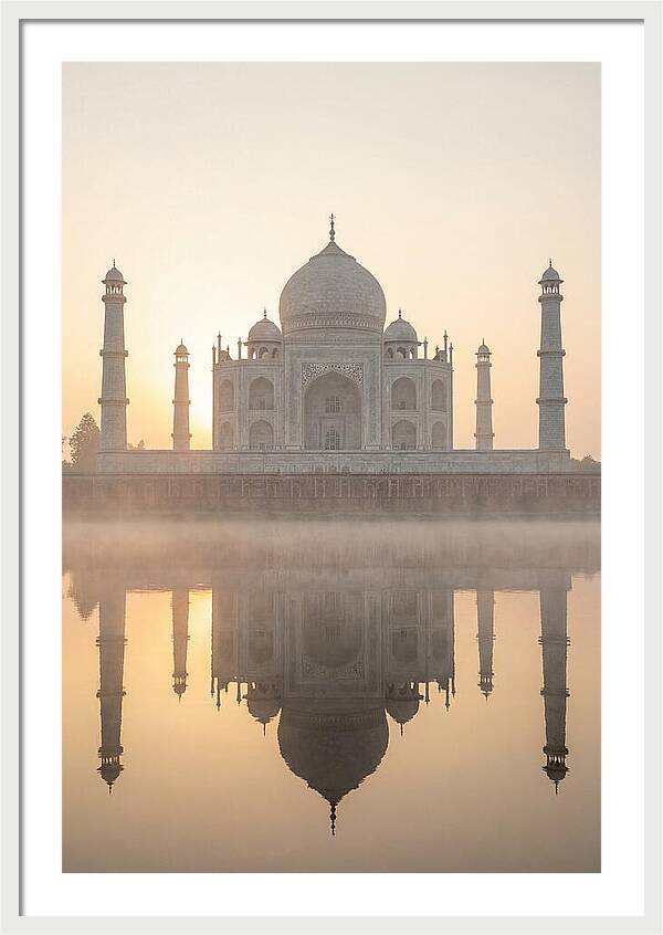 Taj Mahal At Sunrise Reflection