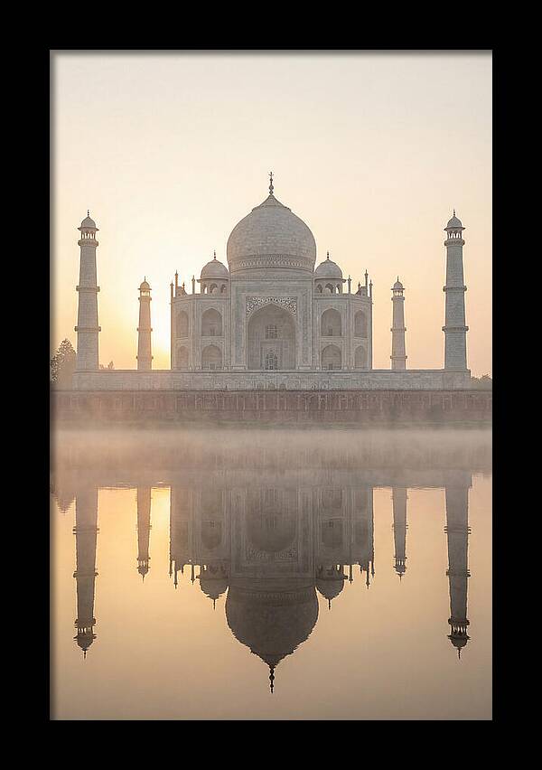 Taj Mahal At Sunrise Reflection