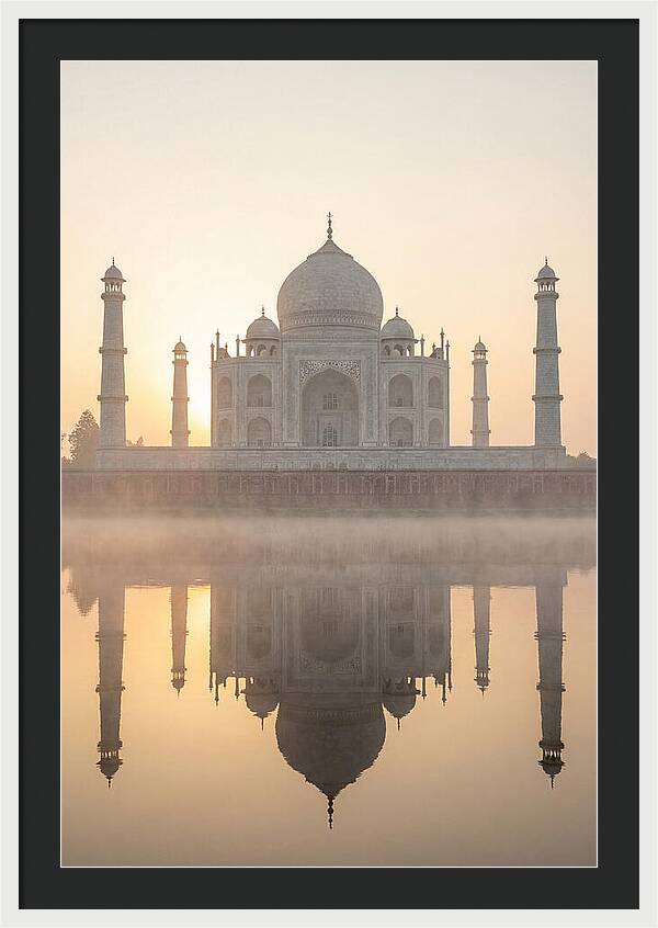 Taj Mahal At Sunrise Reflection