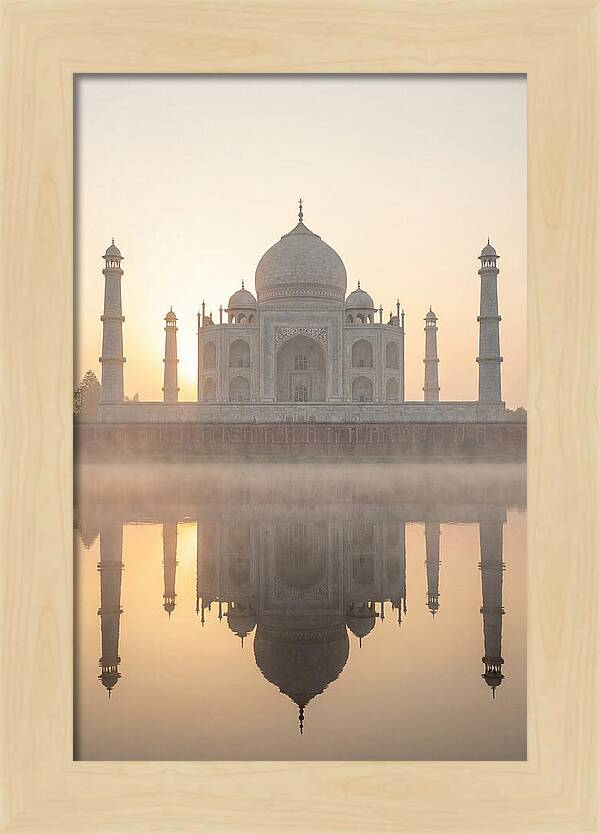 Taj Mahal At Sunrise Reflection