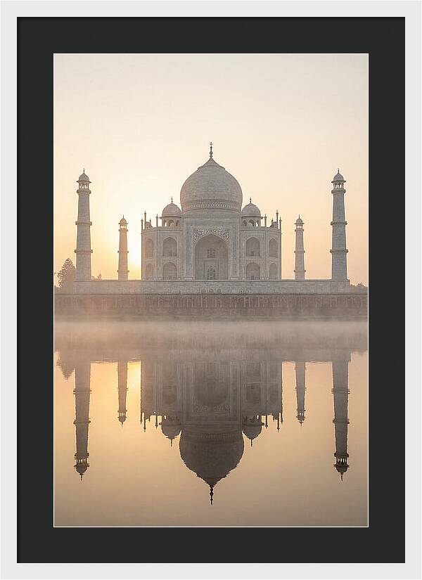 Taj Mahal At Sunrise Reflection