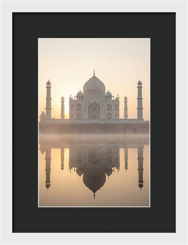 Taj Mahal At Sunrise Reflection