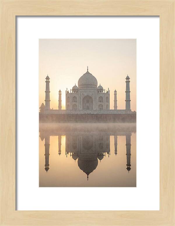 Taj Mahal At Sunrise Reflection