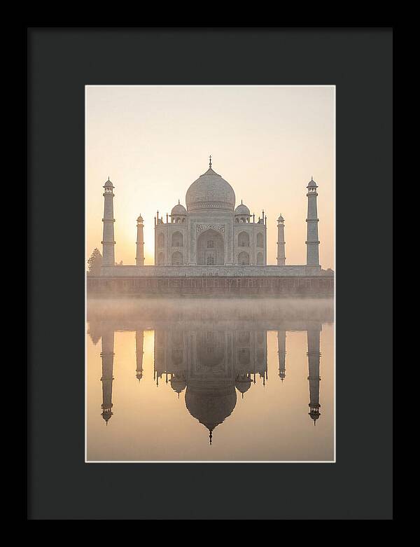 Taj Mahal At Sunrise Reflection