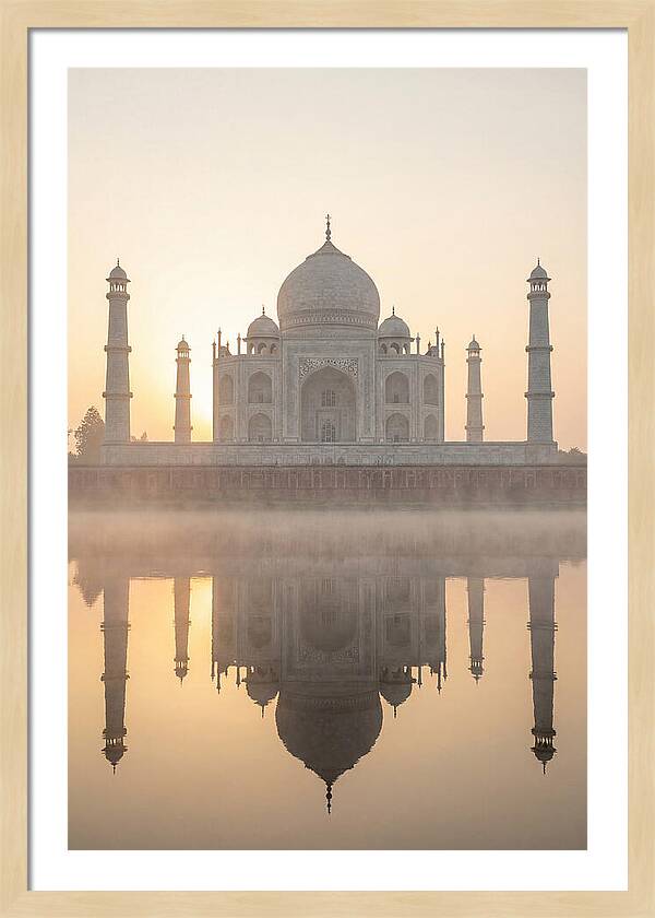 Taj Mahal At Sunrise Reflection