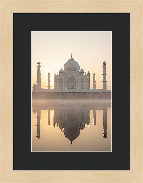 Taj Mahal At Sunrise Reflection