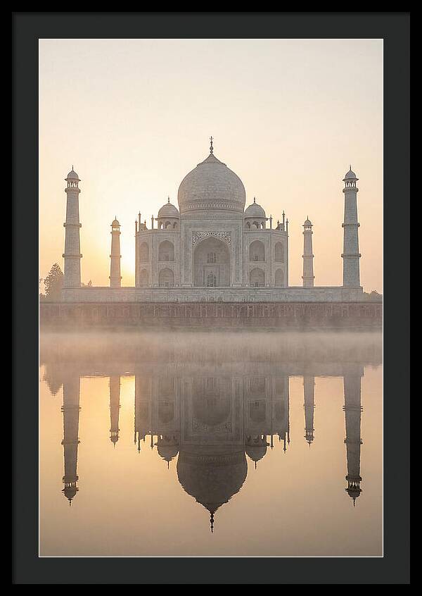 Taj Mahal At Sunrise Reflection
