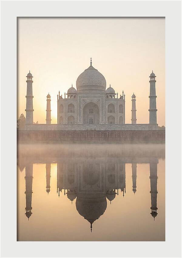 Taj Mahal At Sunrise Reflection