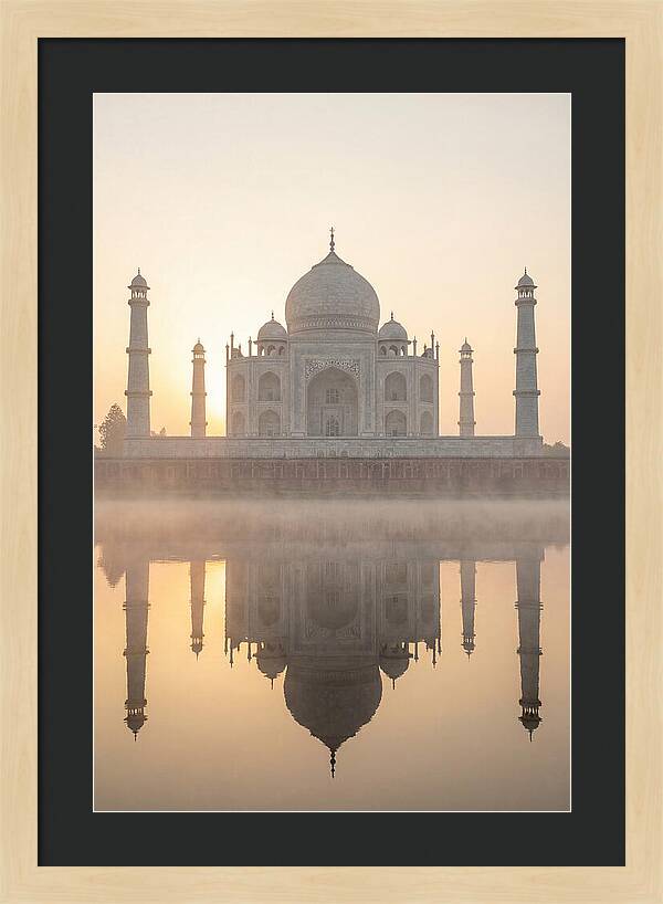 Taj Mahal At Sunrise Reflection
