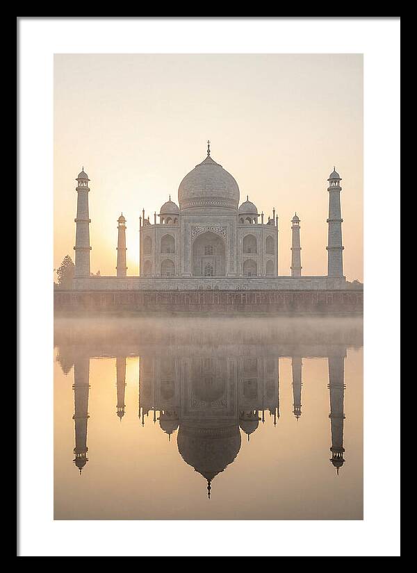 Taj Mahal At Sunrise Reflection