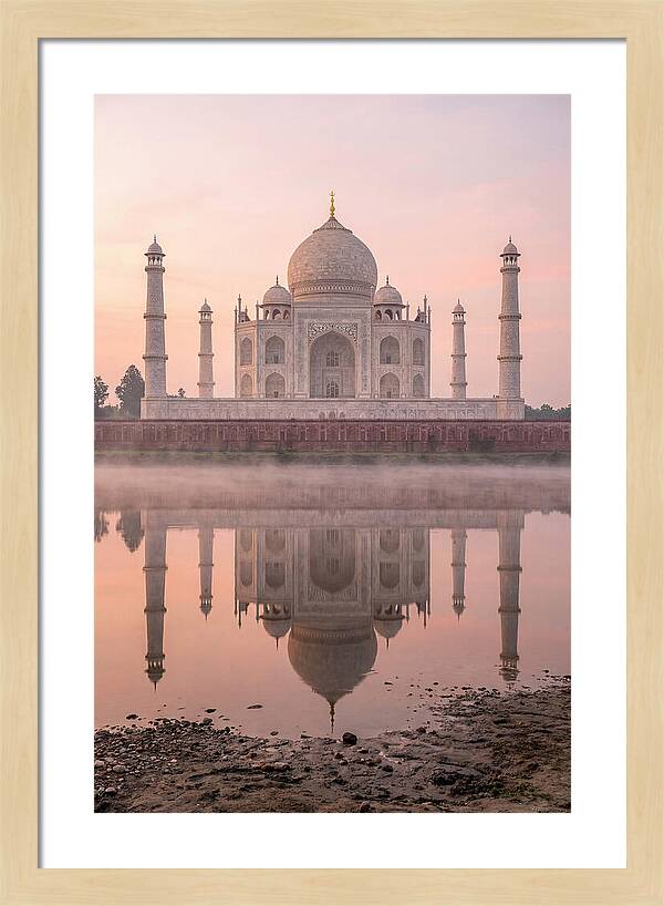 Taj Mahal Reflected At Sunrise