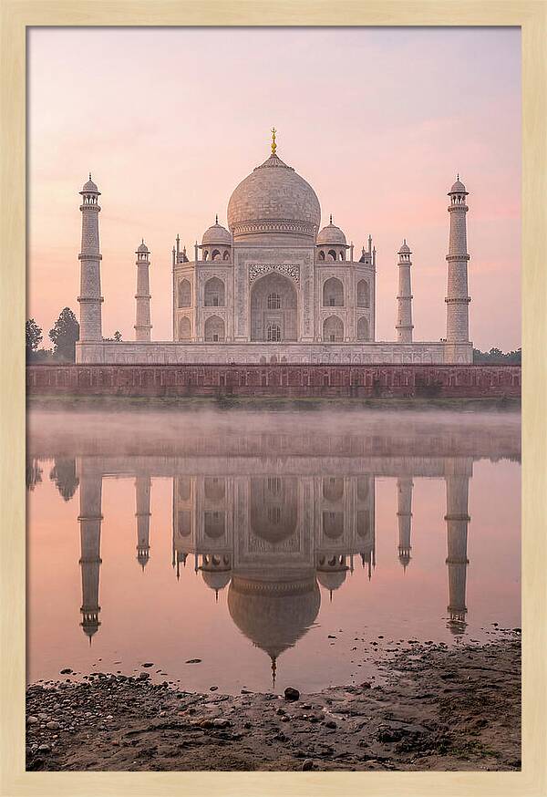 Taj Mahal Reflected At Sunrise