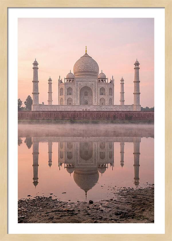 Taj Mahal Reflected At Sunrise